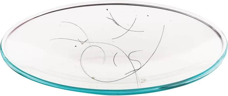 mała ilość włosów na szkiełku laboratoryjnym