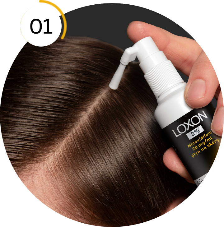 Loxon 2% stosowanie krok 1